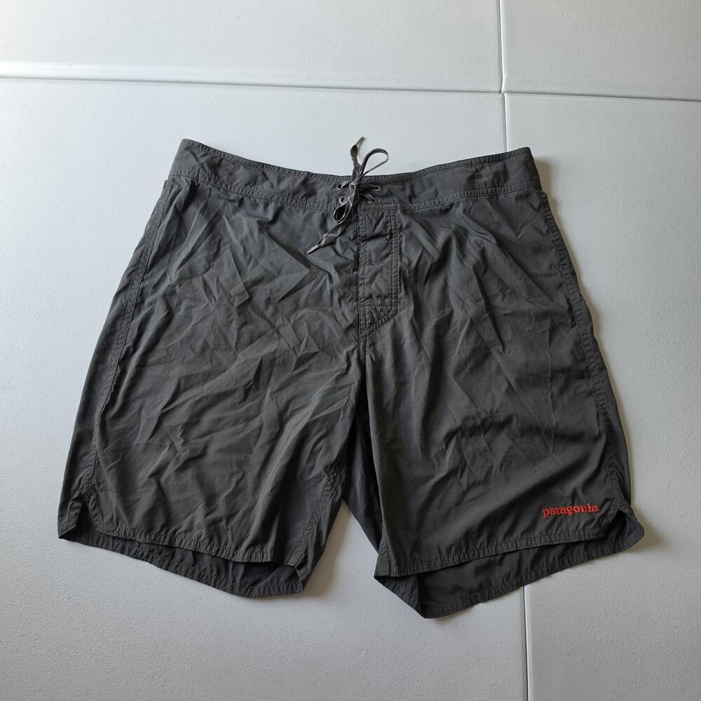 Patagonia Board Shorts Mens 32 Gray Drawstring Lightweight Surf Swim Trunks